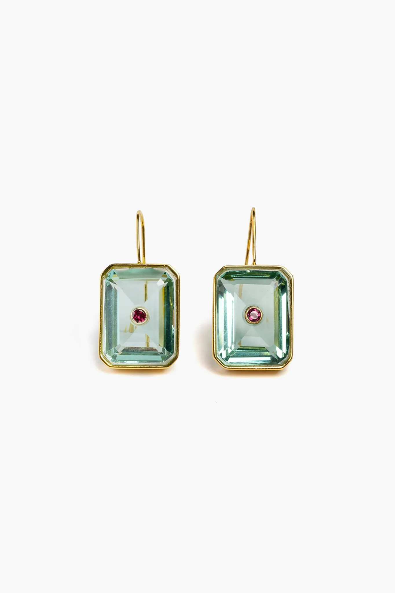 Aqua Tile Earrings