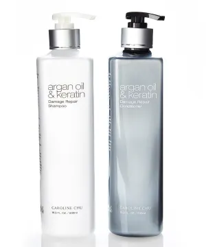 Argan Oil & Keratin Damage Repair Shampoo & Conditioner