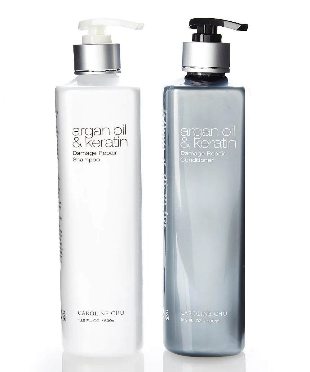 Argan Oil & Keratin Damage Repair Shampoo & Conditioner