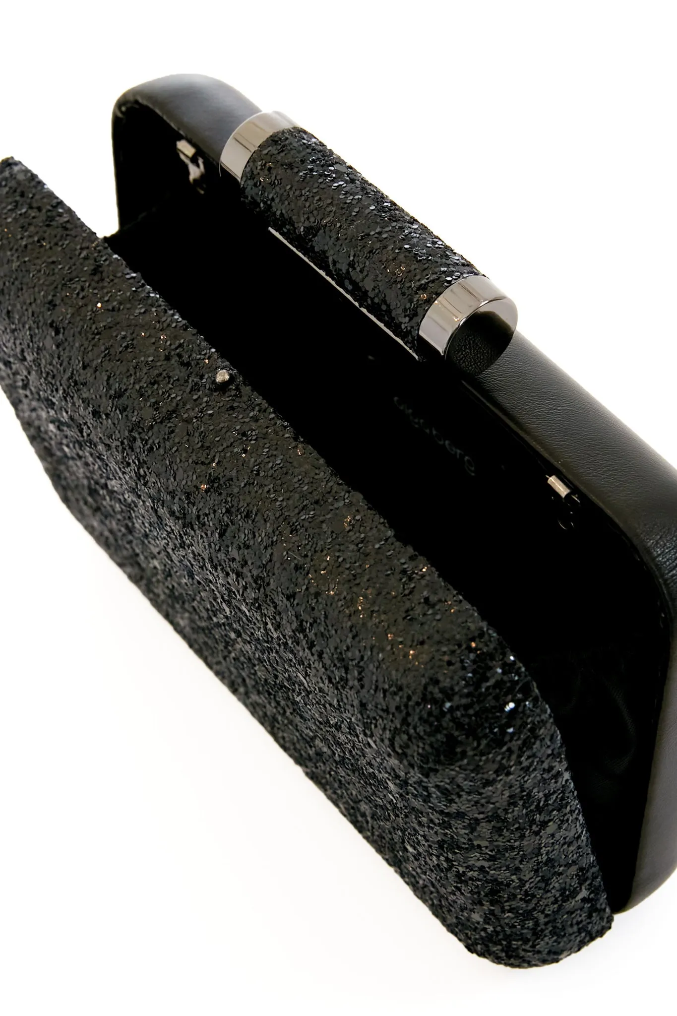 Black Rosie Glitter Clutch
