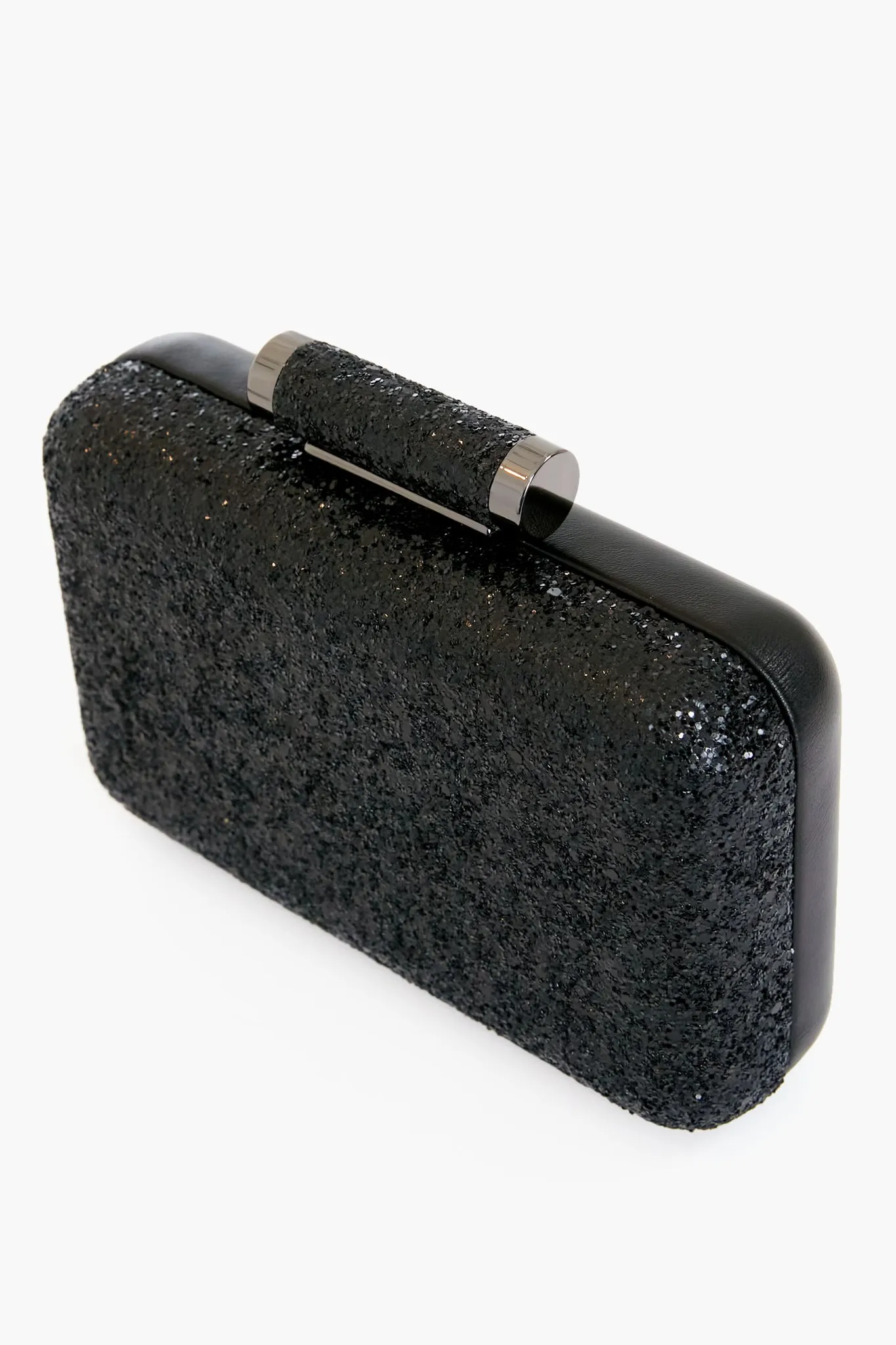 Black Rosie Glitter Clutch