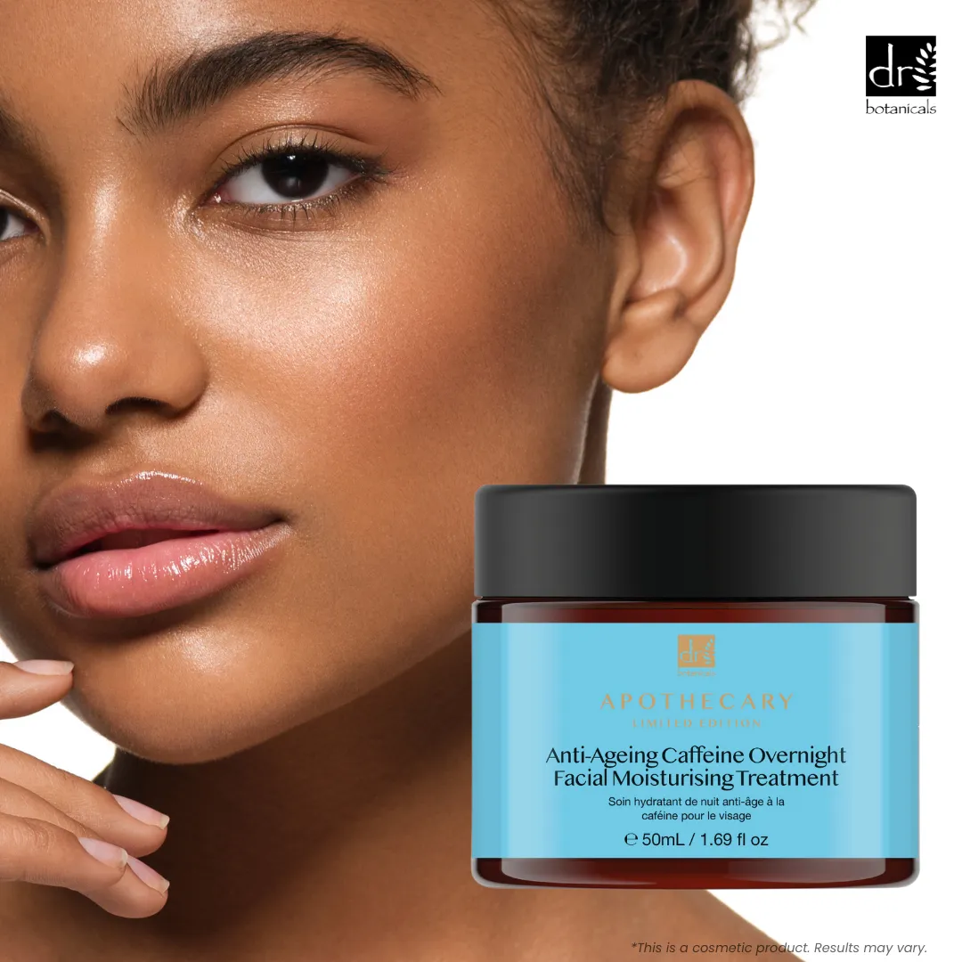 Dr Botanicals Anti-Ageing Caffeine Overnight Facial Moisturising Treatment 50ml