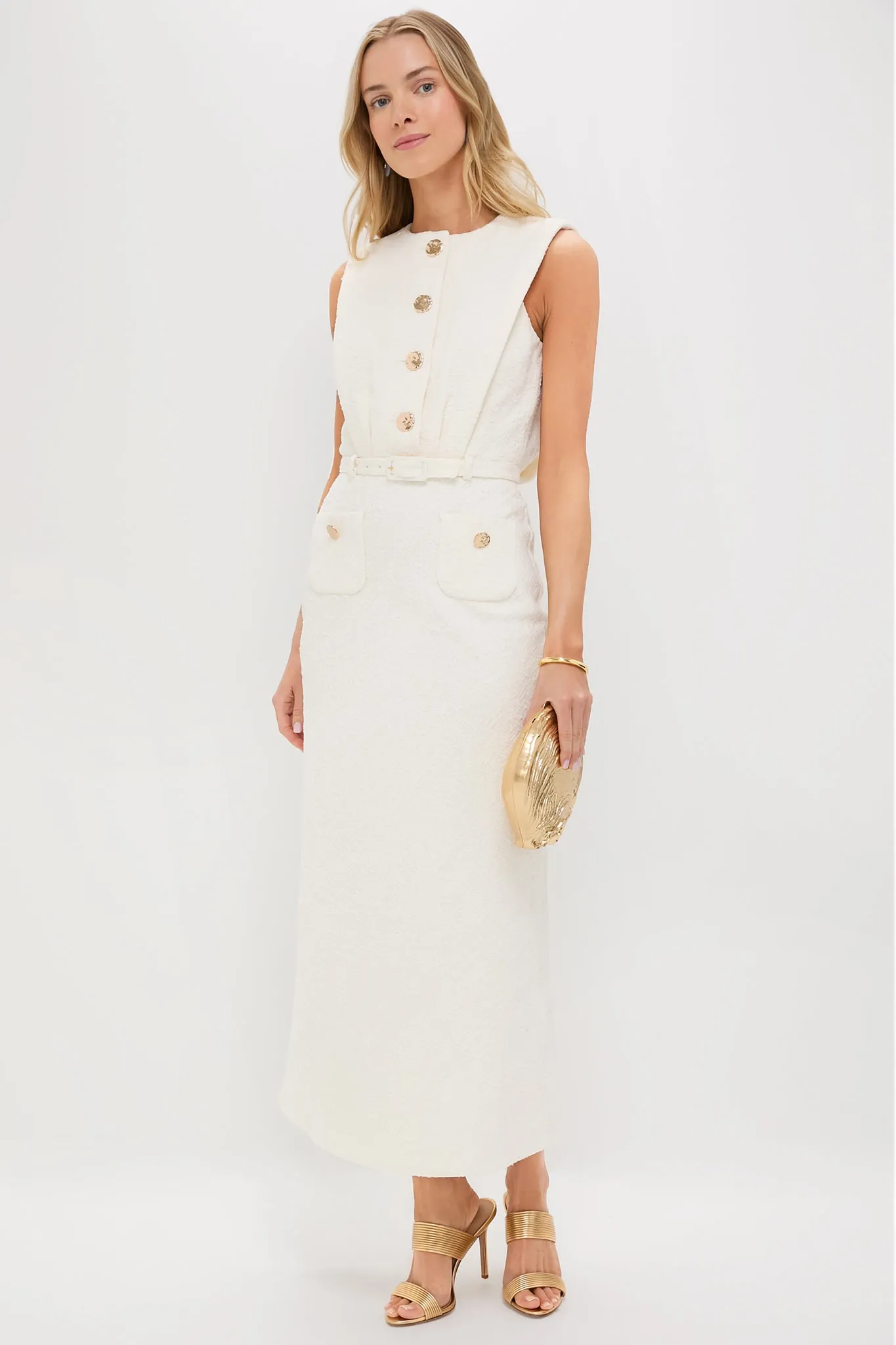Gold Cove Shell Clutch