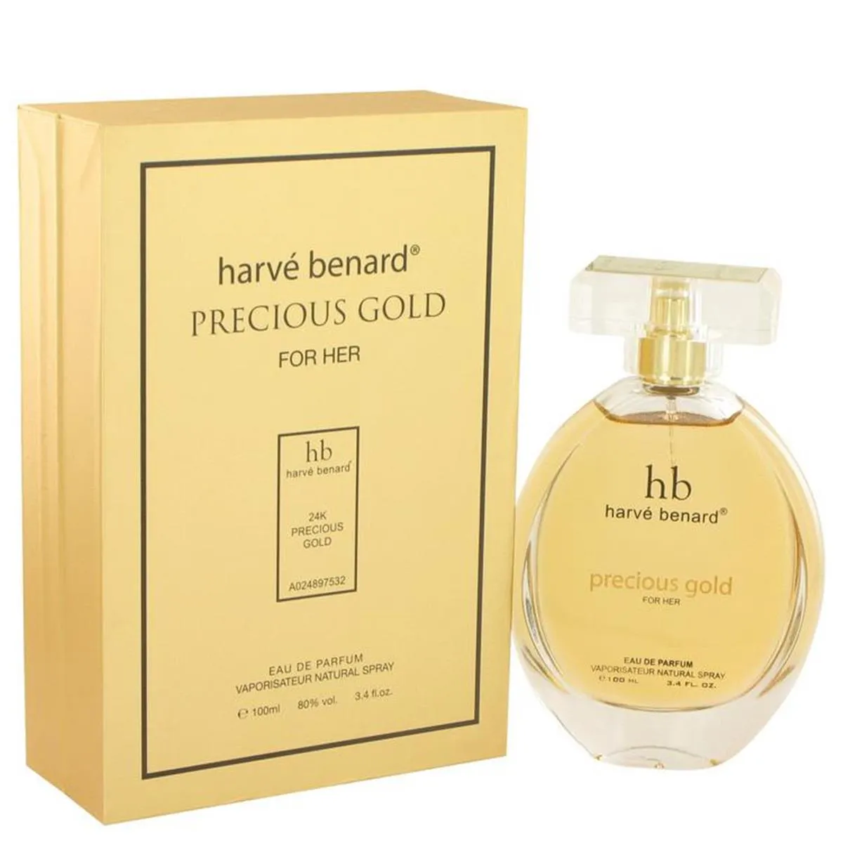 Harve Benard 514660 Precious Gold by Harve Benard Eau De Parfum Spray 3.4 oz