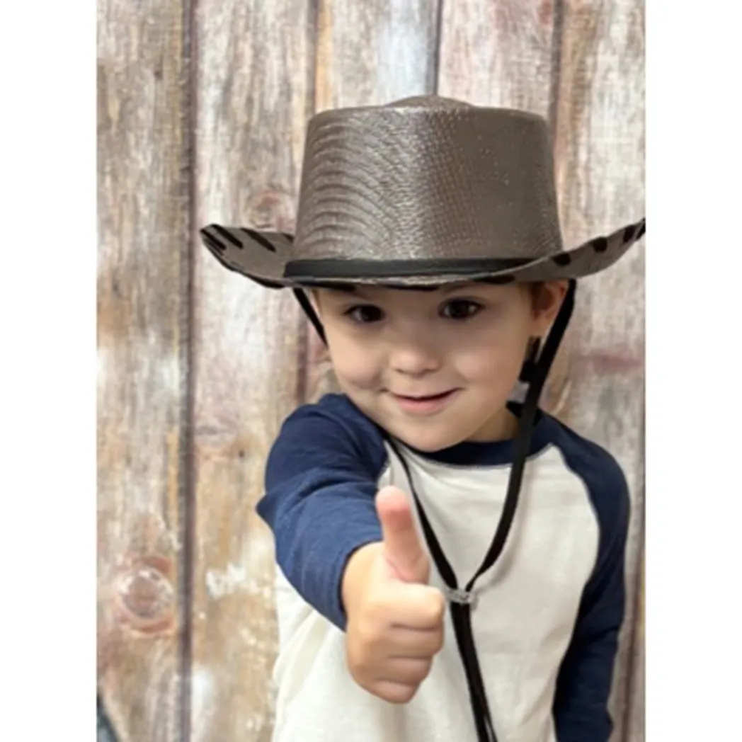 Kid's Brown & Black Woody Hat