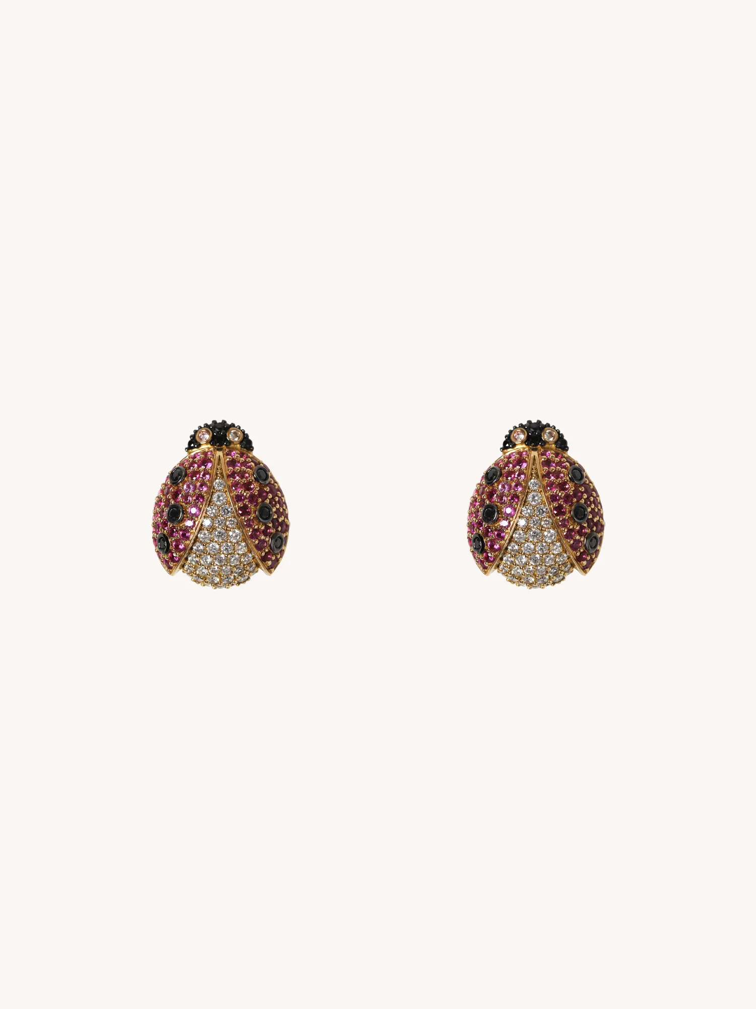 LADYBUG BUTTON EARRINGS