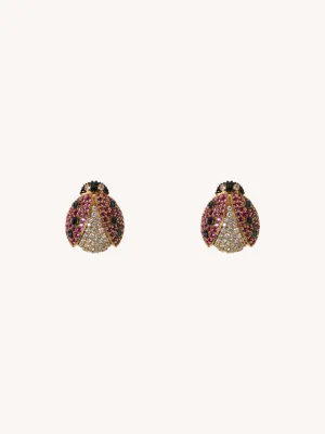 LADYBUG BUTTON EARRINGS