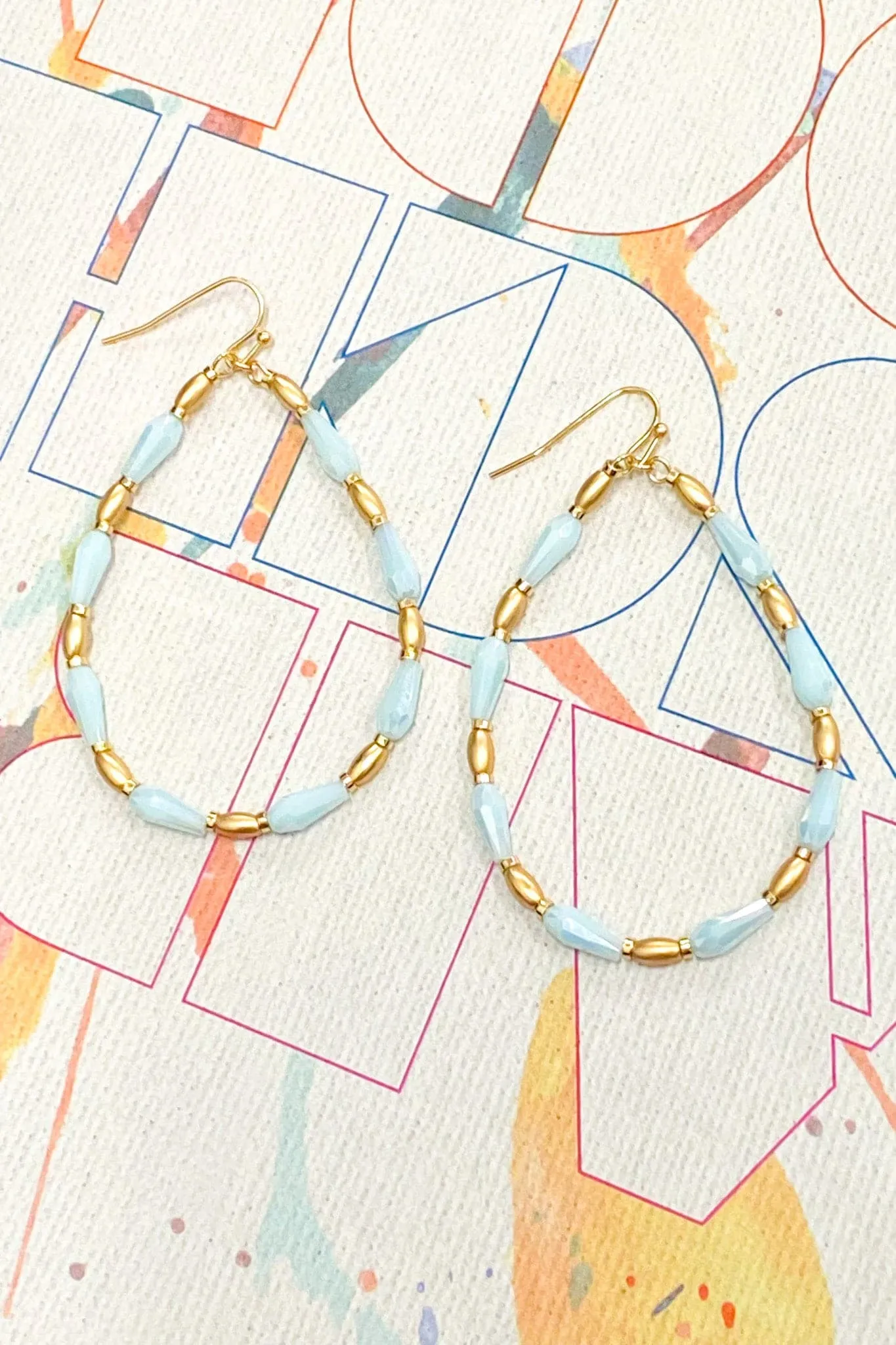 Lakeside Beaded Teardrop Earrings
