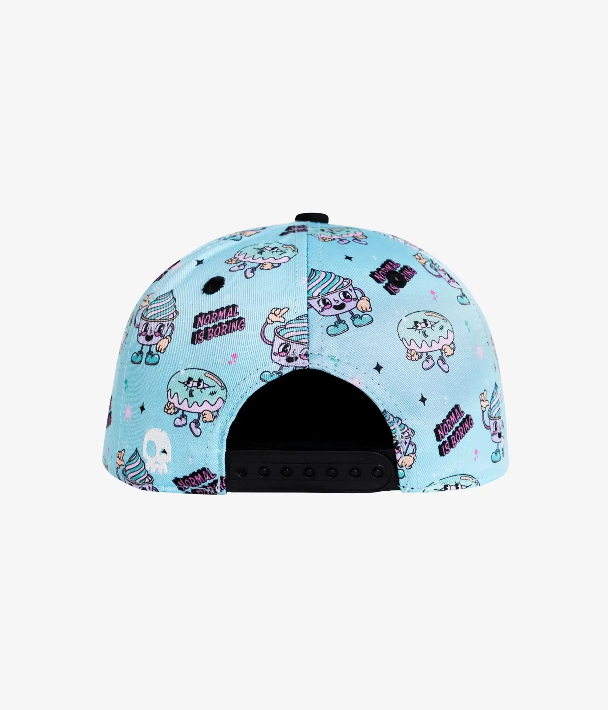 Normal is Boring Snapback Hat - Bleached Aqua | Headster