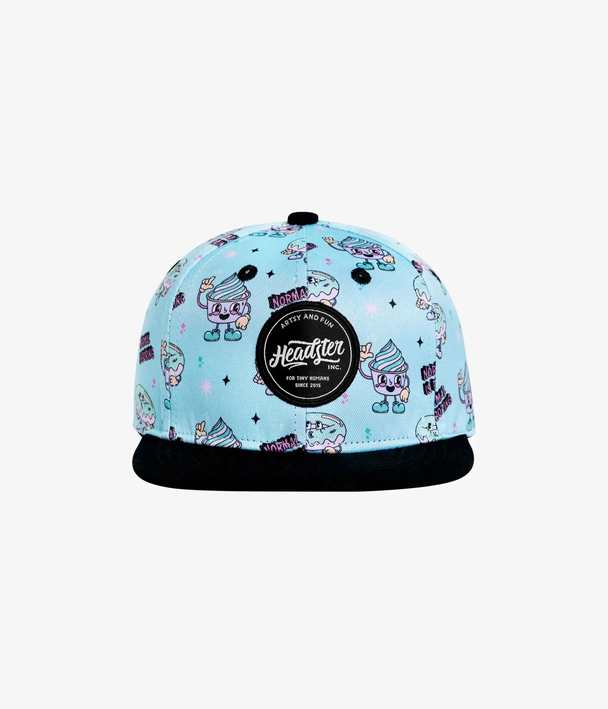 Normal is Boring Snapback Hat - Bleached Aqua | Headster