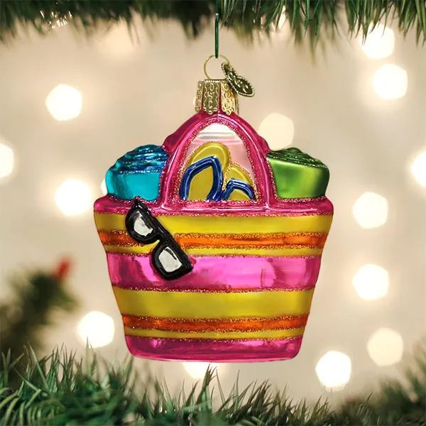 Old World Christmas Beach Bag Ornament
