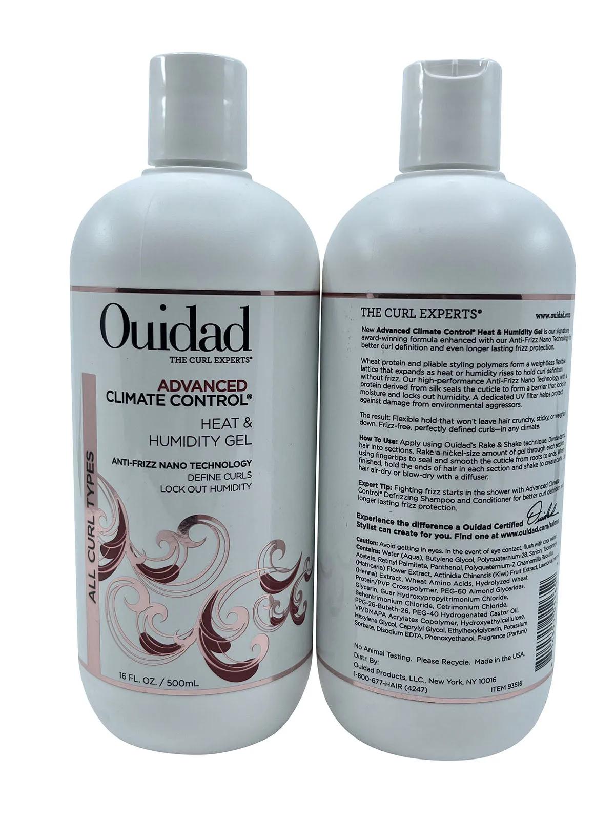 Ouidad Advanced Climate Control Heat Humidity Gel 16 OZ Pack of 2