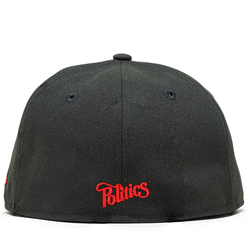 Politics x New Era 59FIFTY Fitted - Black/Scarlet