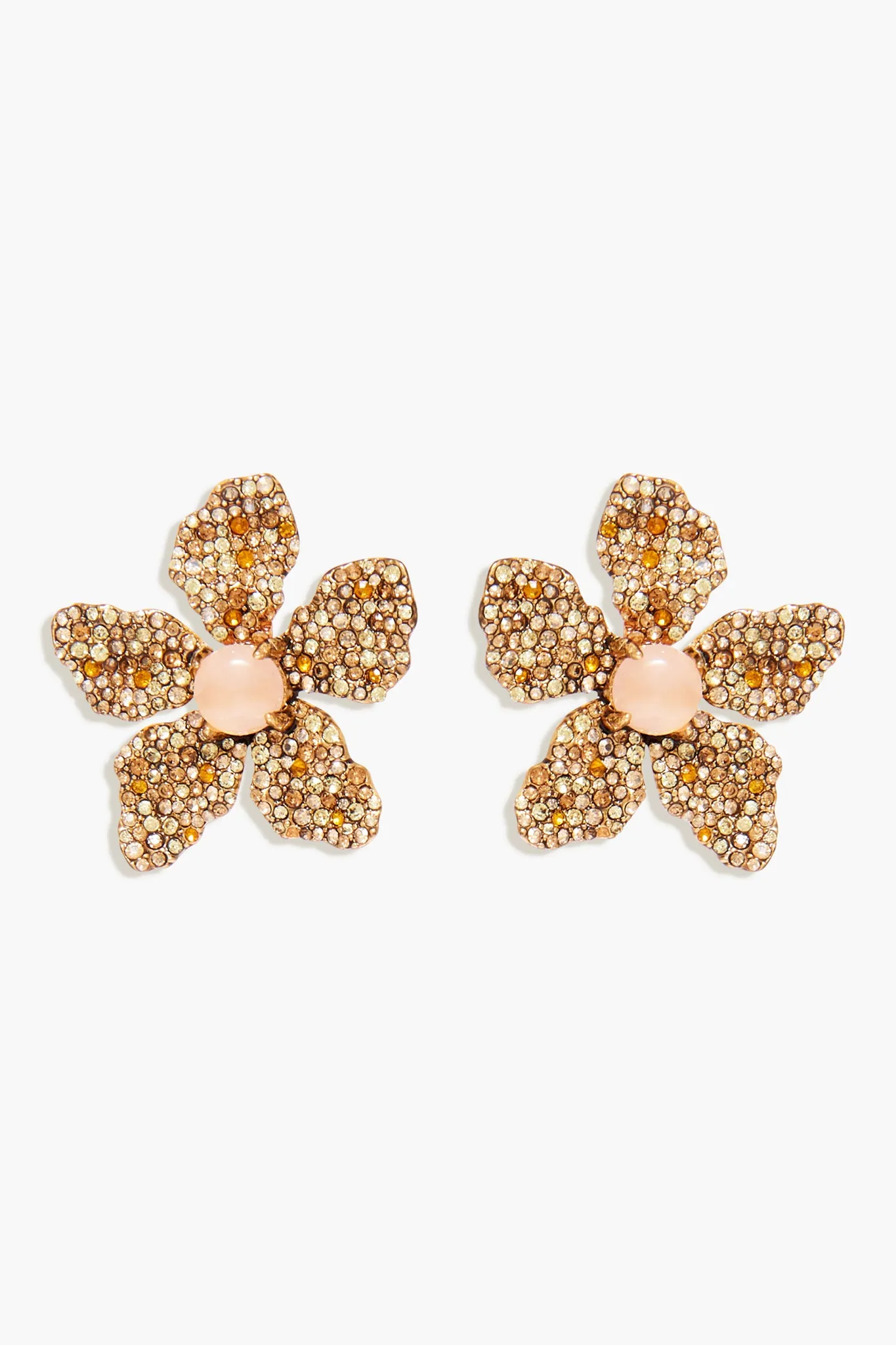 Rose Pave Earrings
