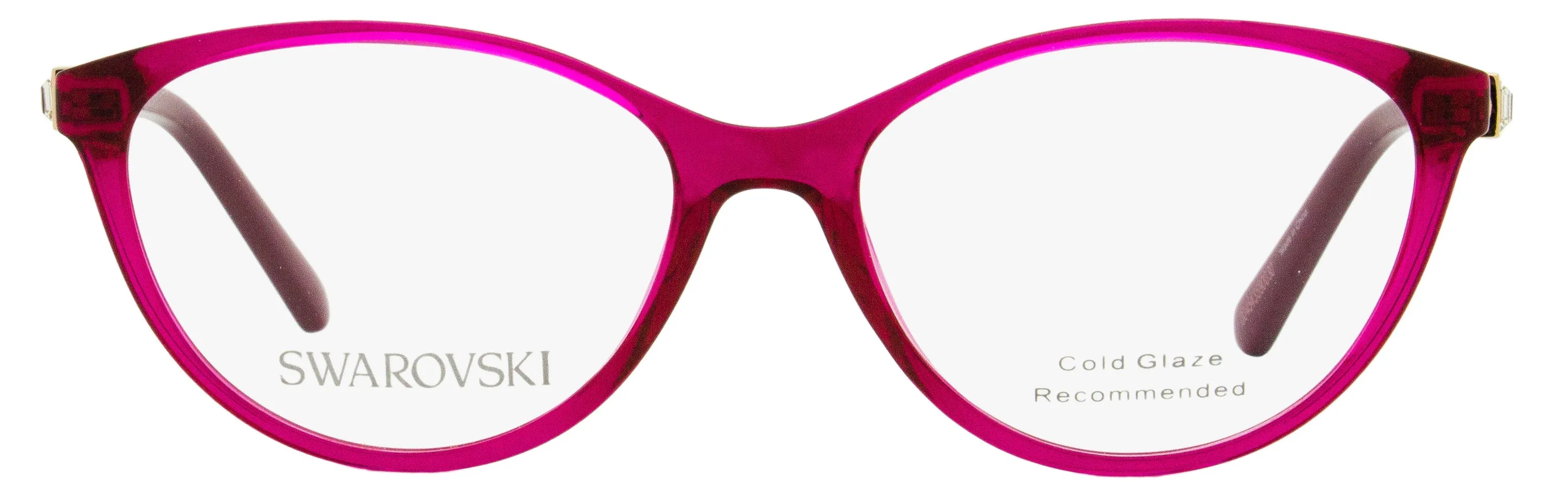 Swarovski Women's Oval Eyeglasses SK5415 066 Red/Gold 53mm