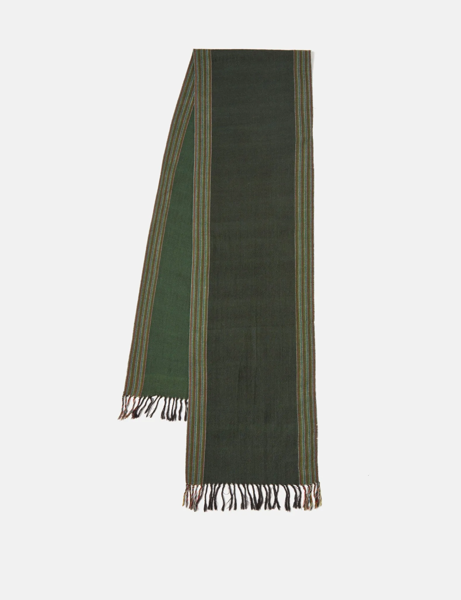 Universal Works Wool Scarf - Border (Merino Wool) - Forest