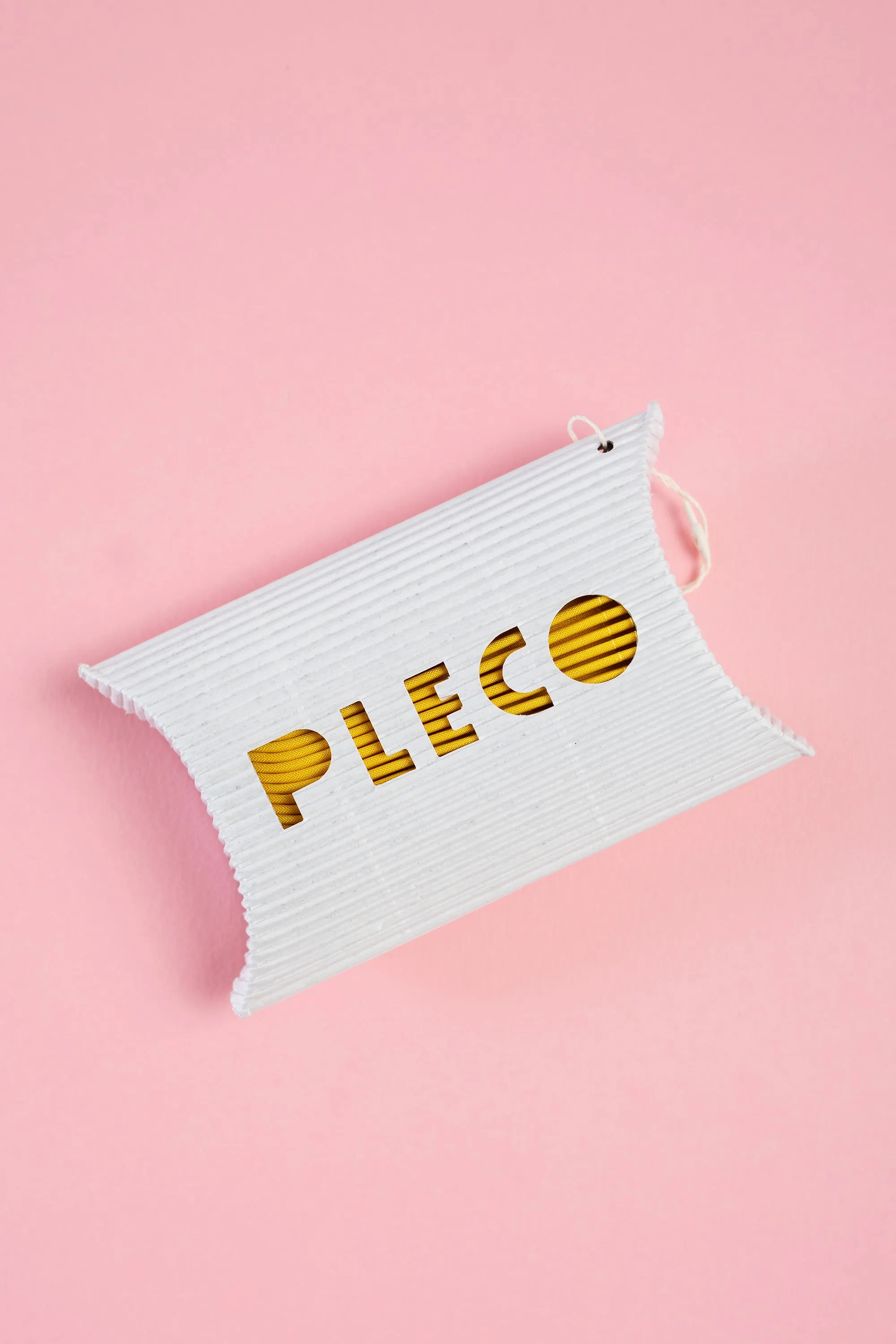 Vertical Pleated Mini Tote Bag - Yellow