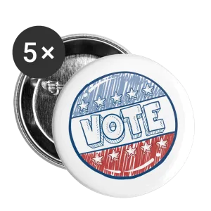 VOTE Buttons small 1'' (5-pack)